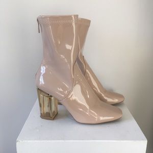 CUTE Pink Clear Heel Boots